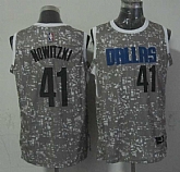 Dallas Mavericks #41 Dirk Nowitzki Gray City Luminous Stitched Jersey,baseball caps,new era cap wholesale,wholesale hats